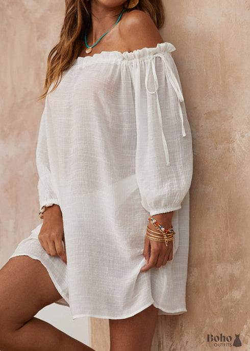Boho Sexy Off Shoulder Mini Dress Rebecca